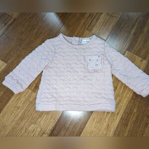 Nicole Miller toddler sweater. Pink pull over, buttons on back.